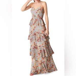 Whistles Floral Print Anette Ruffled Tier Maxi Dress